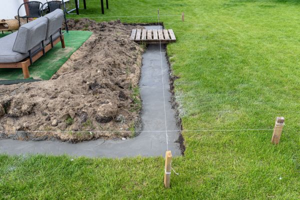 Cement Footer Installation in Fairfax